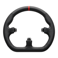 Asetek closed D black leather rim