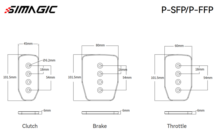 Simagic flat pedal plate